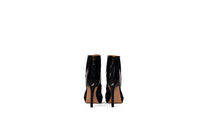Black Lace & Leather Ankle Heel