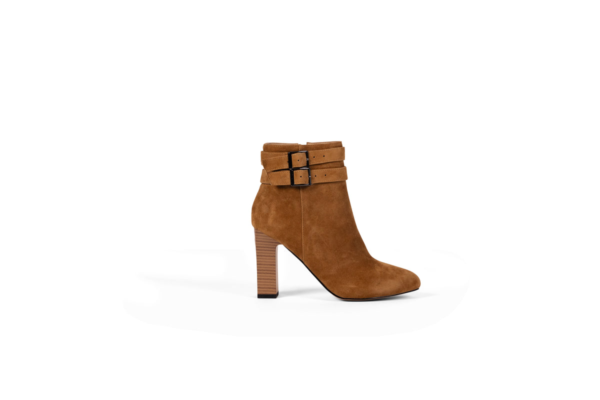Brown Suede Leather Ankle Boot