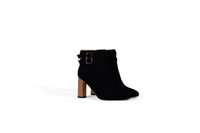Black Suede Leather Ankle Boot