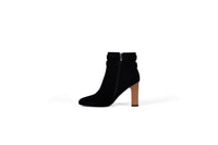 Black Suede Leather Ankle Boot