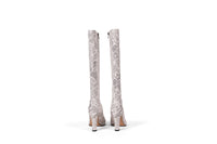 Newspaper Print Knee High Boot